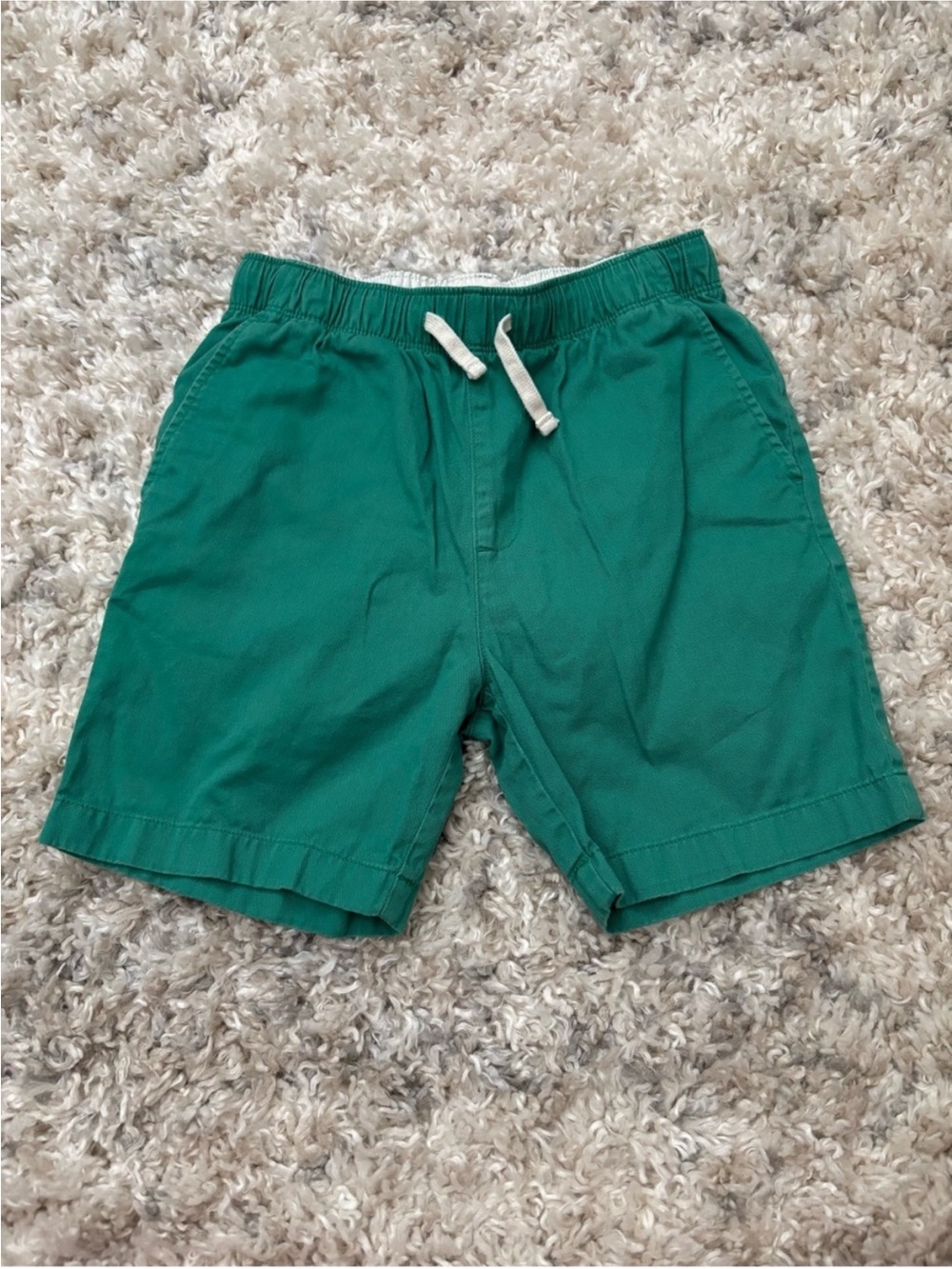 Crewcuts Elastic-Waist Drawstring Shorts in Green | Size 10